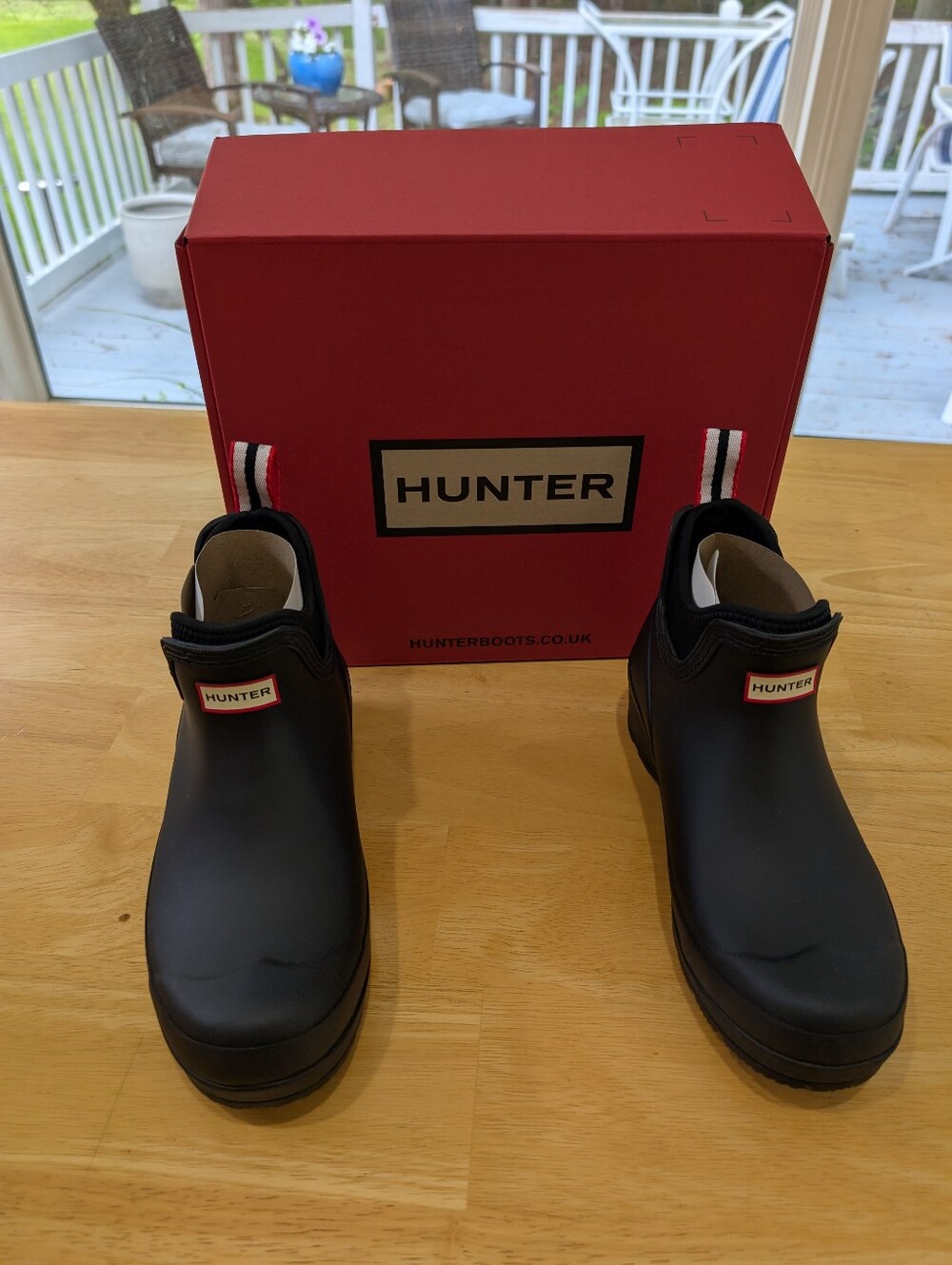 Hunter  Black Chelsea Rain Boots Size 7